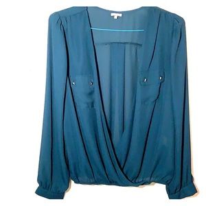 Deep-V Long Sleeve Shirt